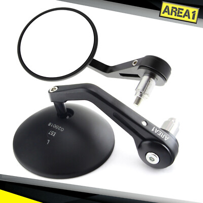 Motorrad Lenkerenden Spiegel Area1 Rückspiegel Set E-geprüft (V03)