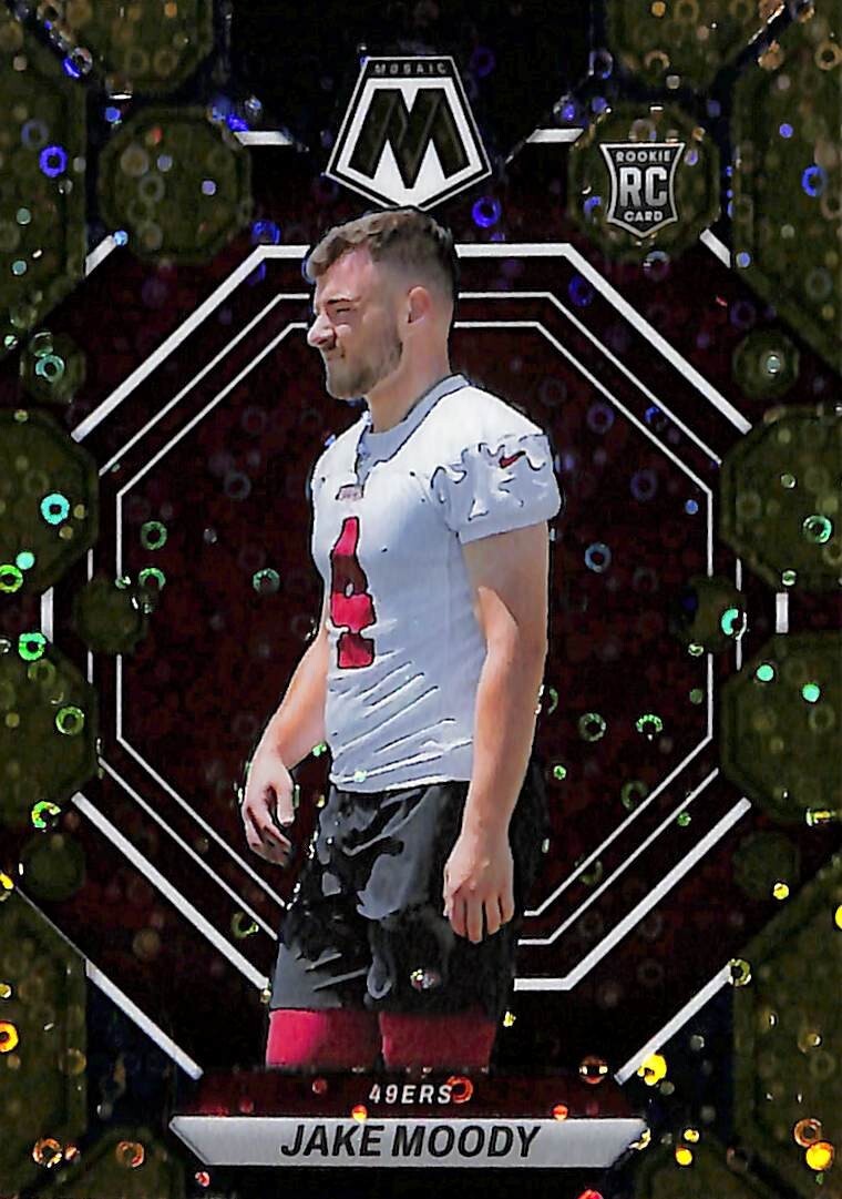 2023 Panini Mosaic - Rookies No Huddle Gold #326 Jake Moody /10 (RC) 49ers