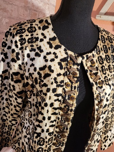 Ruby Rd. Jacket Leopard Cheetah Big Cat Animal  S… - image 3