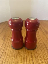 Salt & Pepper Set 4.5"-Red Stainless S And P Top-
