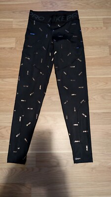 Nike Pro Bronze Shiny Logo Leggings Gr. S