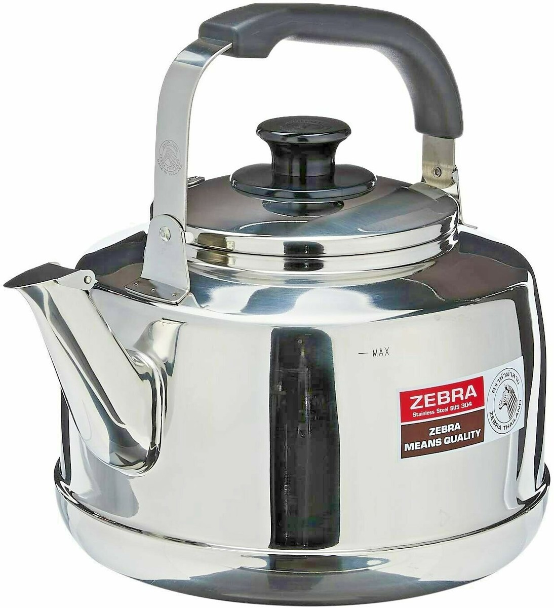 Extra Large Size 7.5 Liter Zebra Whistling Sound Kettle