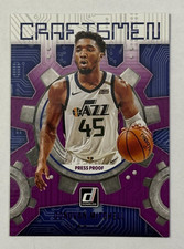 2021-22 Panini Donruss Craftsmen Press Proof Purple #10 Donovan Mitchell Utah