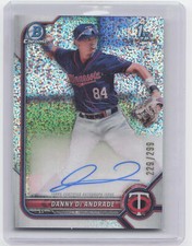 2022 Bowman Chrome #CPA-DDE Danny De Andrade 1st Speckle Auto #/299