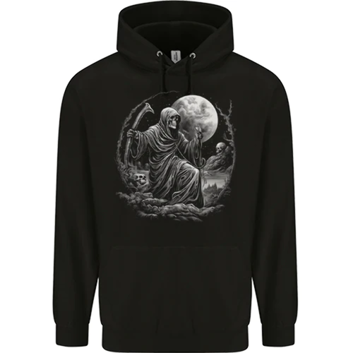 Parca Segadora con luna llena y calaveras para hombre mujer niños unisex - Imagen 56 de 102