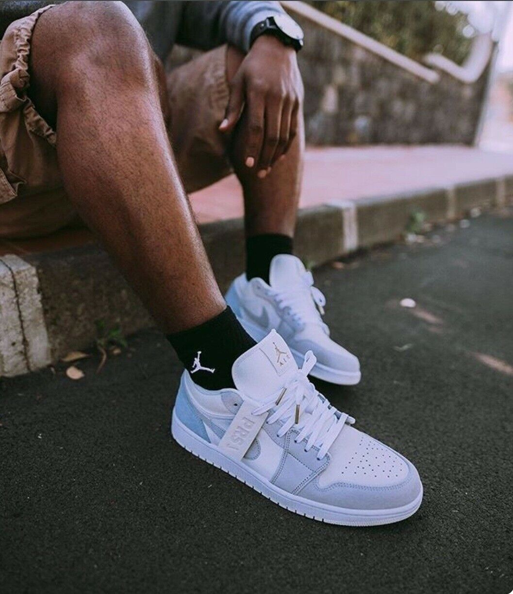 Nike Air Jordan 1 Low 'Paris' PRS Wolf Grey Off White SB Men Sz 15 : CV3043-100