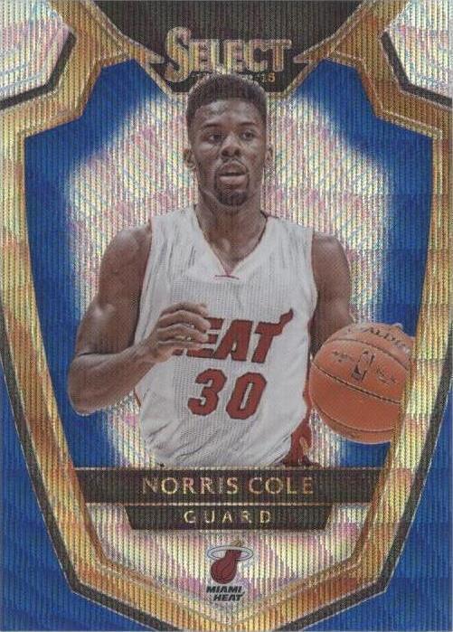 No Risk Colt 2014-15 Panini Select - Premier Level Norris Cole #152 Blue & Silver ...