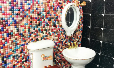 3D Dollhouse wallpaper kitchen back flash bathroom mosaic tiles Self-adhesive