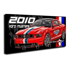 2010 Mustang Indy 500 Red Design Four Hook Key Hanger Dog Leash Holder