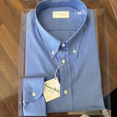 Hemd, Größe: 45, Firence Studio uno, Blau Baumwolle, Herren OVP