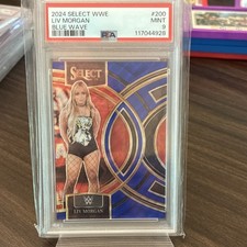 2024 Panini Select WWE Premier Level Liv Morgan #200 Blue Wave Prizm /49