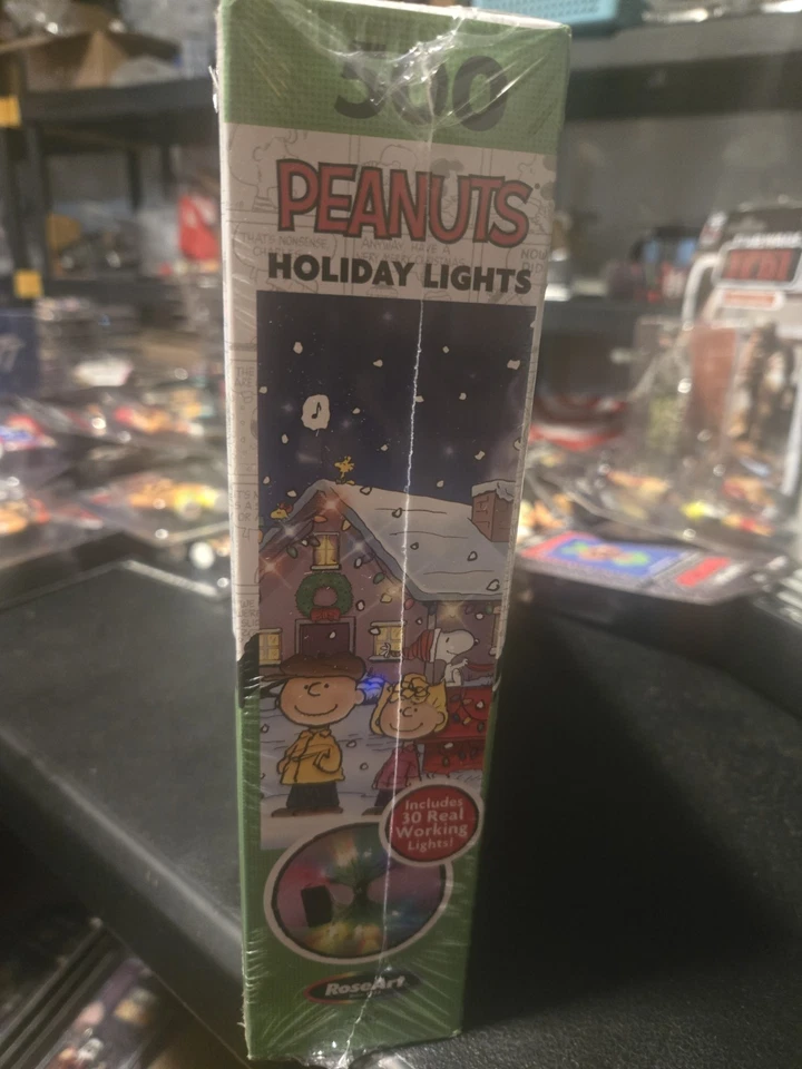 RoseArt PEANUTS Holiday Lights CHRISTMAS Charlie Brown LIGHT PUZZLE 500pc New - Image 3 of 4