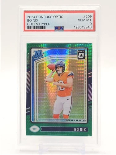 BO NIX 2024 DONRUSS OPTIC RATED ROOKIE GREEN HYPER RC PSA 10 Q0004
