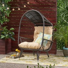 Polyethylene Rattan Standing Basket, Easy Assembly Needed
