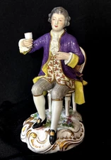 Antique France Samson Gentleman Rococo Louis XV Style Porcelain Figurine