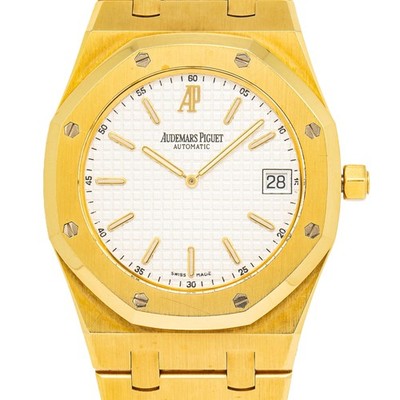 Audemars Piguet Royal Oak 15202BA.OO.0944BA.01 2008 B/P 18k YG Men Watch 39mm