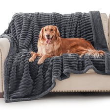 Waterproof Dog Blanket for Large Dogs, Washable Soft Puppy Cat Blanket Flanne...