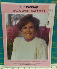 Machine Knitting Instruction Booklet 1992 Passap Cable Sweaters Ricki Mundstock