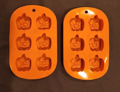 Silicone Baking Molds. Set Of 2.  Halloween Pumpkins.