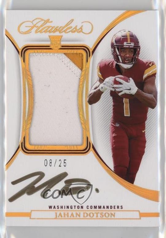 2022 Panini Flawless Rookie 8/25 Jahan Dotson #RPA-JD RPA Patch Auto RC 3hd