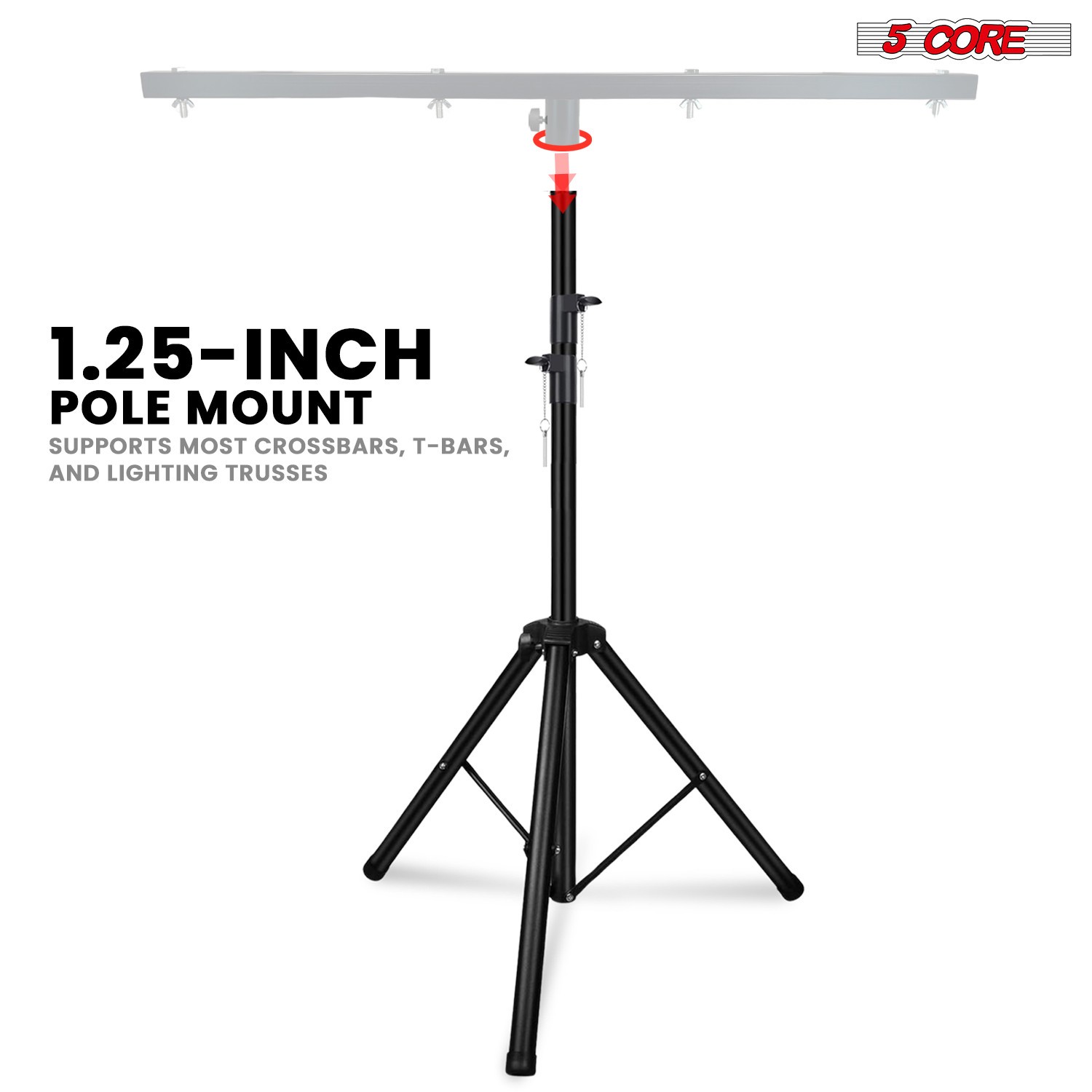 5Core DJ Light Stand Adjustable Heavy Duty Foldable Stage Lighting Truss Bar