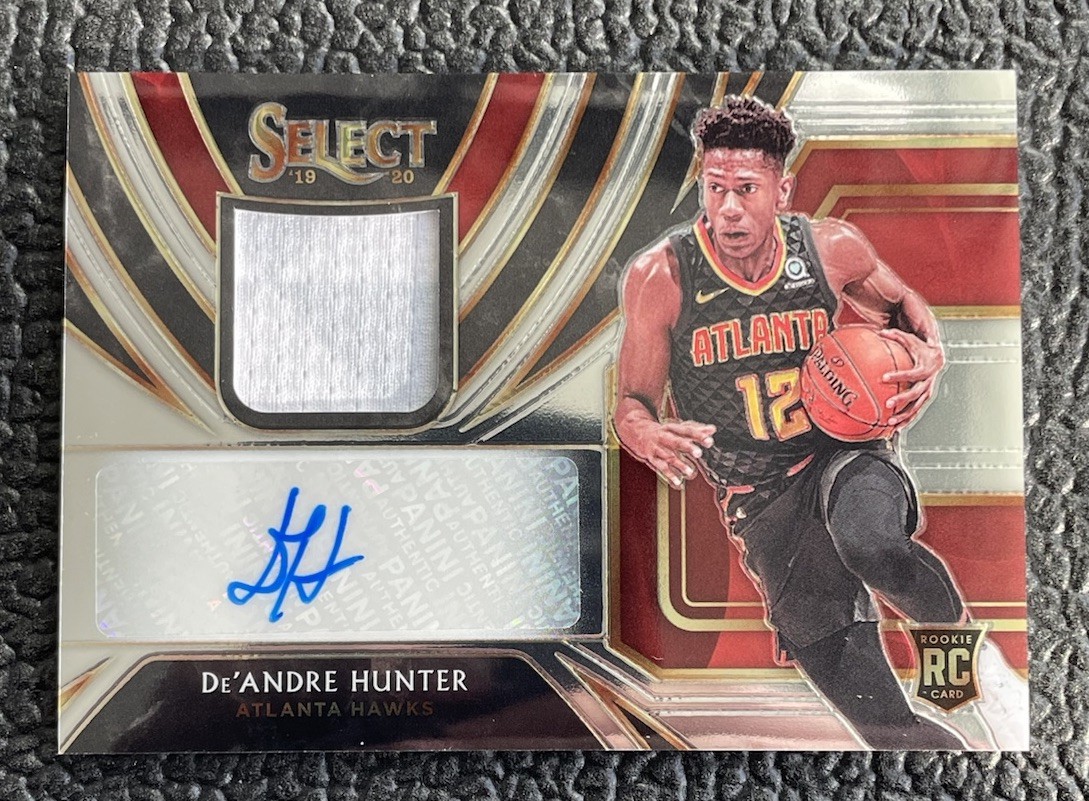🔥DE'ANDRE HUNTER 2019 SELECT 2 COLOR ROOKIE PATCH AUTOGRAPH #d /199!🔥CAVALIERS