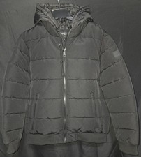 Kenneth Cole Large Hooded Puffer Jacket Black