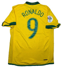 maglia calcio vintage Brasile Ronaldo Brazil Nike 2006 World Cup Mondiali M