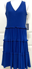 NWT Tommy Hilfiger size 2 royal blue royal blue tiered flare dress $109