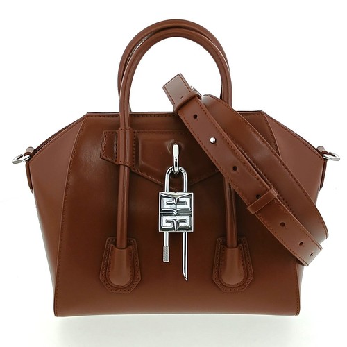 GIVENCHY Antigona Rock Mini 2WAY Shoulder Bag Handbag Leather Brown Ladies Used