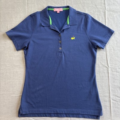 Magnolia Lane Collection Master's Logo Augusta Golf Blue Polo Shirt Size S
