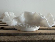VINTAGE FENTON MILK WHITE HOBNAIL SMALL CANDY DISH TRINKET