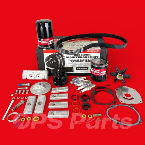 Mercury Verado L6 Four Stroke- 300 Hour Maintenance Kit 8M0133617 - 2015-2018 - Foto 1 di 15
