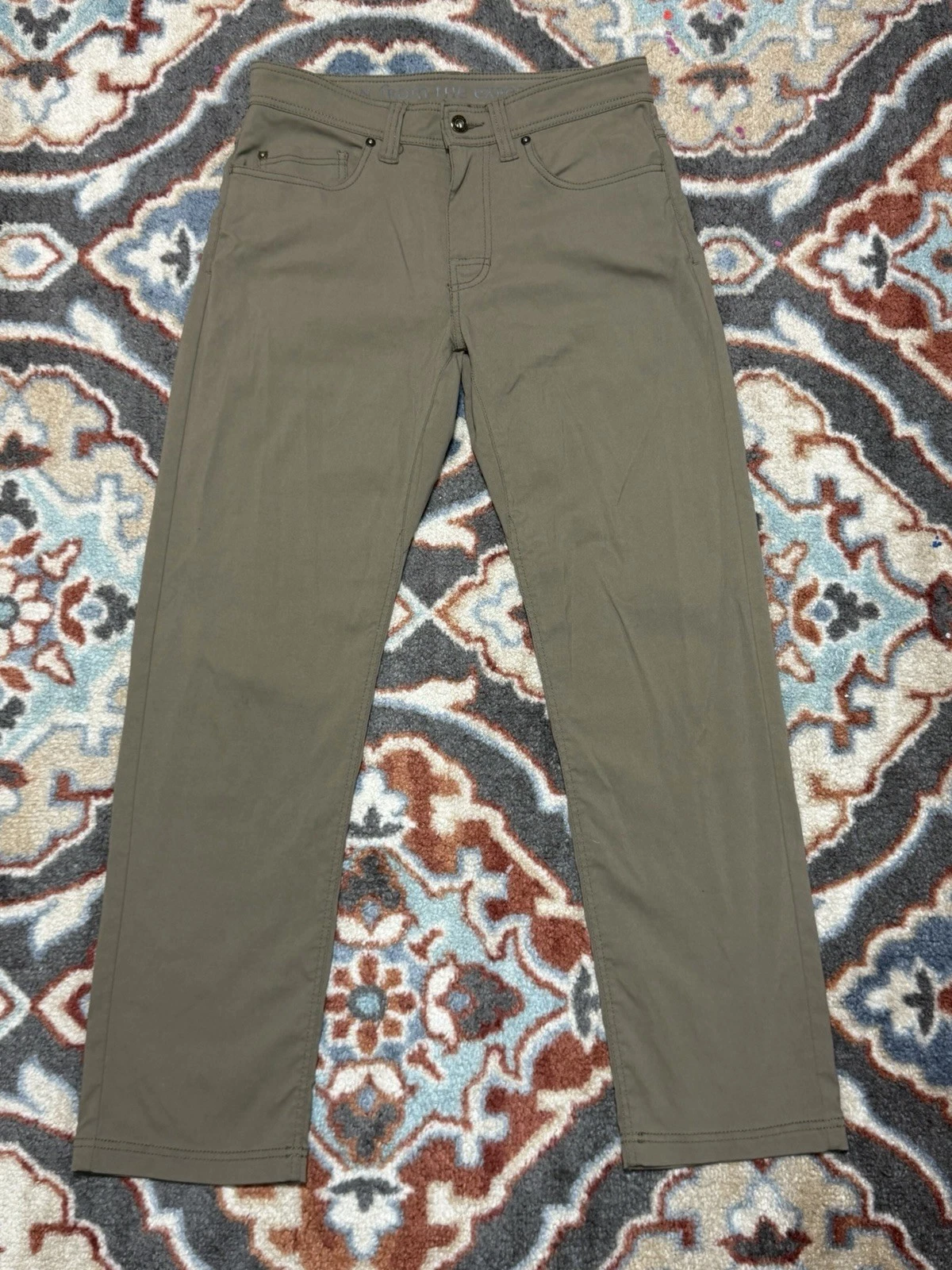 Prana Brion Pants Mens 30x30 Brown Slim Fit Hiking Stretch M4BN30312