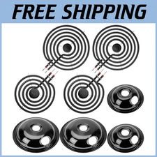 Porcelain Black Drip Pans & Burner Elements