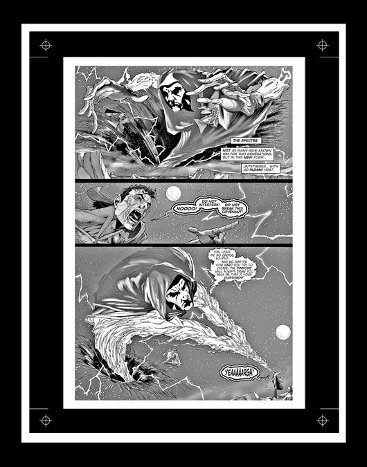 Ian Churchill Superman #216 The Spectre Rare Production Art Pg 18 Monotone