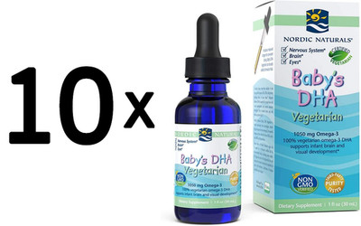 10 x Nordic Naturals Baby's DHA Vegetarian, 835mg - 30 ml. (499,98 EUR/L)