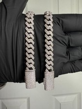 10 mm moissanite vvs cuban link bracelet 925 silver 8in,7.5in unisex