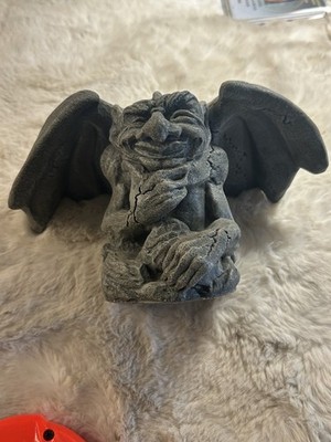 Emmett the Gargoyle Statue by Design Toscano, featuring a weathered Greystone