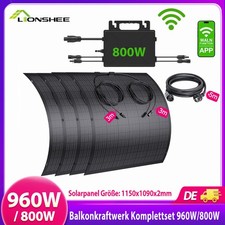 Balkonkraftwerk Komplettset | 960W FLEXIBEL SOLARPANEL PV Modul …
