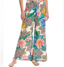 NEW JOHNNY WAS YASMIN FLORAL TROPICAL PANTS POLAZZO LOUNGE BOHO XL RARE 250