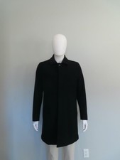 PRADA Black Cashmere-Virgin Wool Men's Overcoat/Coat Size 50