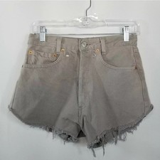 Vtg 90s Levi's 501 Cutoff Shorts High Rise Mom Made in USA Distressed 28