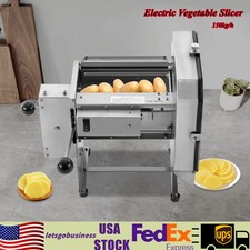 Electric Vegetable Slicer, 0-0.4''Thickness Adjustable Commercial Slicer Machine