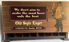 RARE OLD STYLE LAGER AMERICA'S QUALITY BEER WOODEN Display Case Breweriana