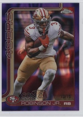 2025 Topps Chrome Purple Lava Refractor 73/75 Brian Robinson Jr #296 1tu8