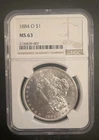 New Listing1884 O United States Morgan Silver Dollar - MS63 NGC