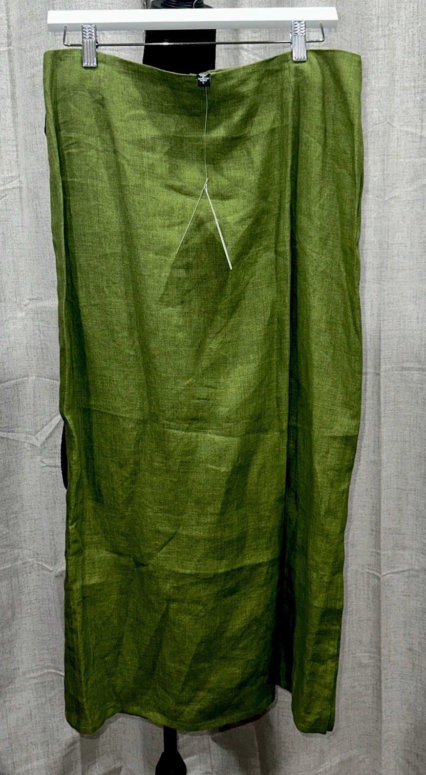 NWT Eileen Fisher Honeydew Organic Linen F/L Square Neck Dress Size XL