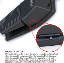 Universal Sustain Pedal Digital Pianos Extra-Wide Ergonomic Design Anti-Slip All