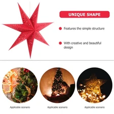 3pcs Christmas Stereoscopic Star Shaped Lampshade Creative Ceiling Lamp Pendant